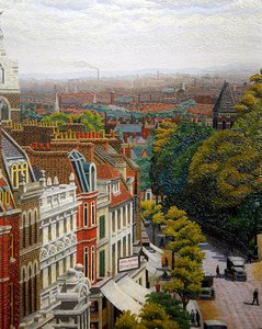 Udsigt over London (olie om bord)