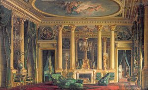 En salon på Monsieur Basile Parents hotel, Place Vendome, Paris, 1866 af Charles Giraud