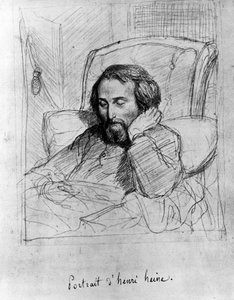 Heinrich Heine (1797-1856), tysk forfatter. Tegning af Charles Gleyre.