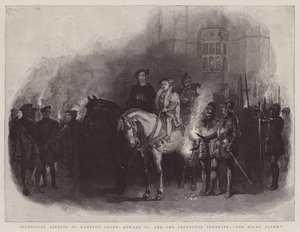 Historiske aspekter af Hampton Court, Edward VI og beskytteren Somerset, The Night Alarm af Charles Green