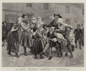 Hogarth tegner den ene gade i Queenborough af Charles Green