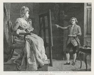 Sir Joshua Reynolds i London af Charles Green