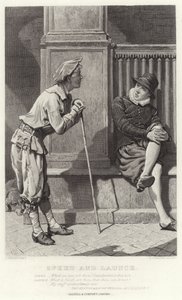 Speed and Launce, Two Gentlemen of Verona, akt II, Scene V af Charles Green