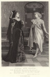 Viola og Olivia, Twelfth Night, Act I, Sc V af Charles Green