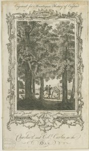 Boscobel - The Royal Oak: engraving, and [? 19th century] dani