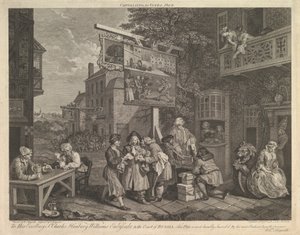 Canvassing for Votes, Plade II: Four Prints of an Election, 20. februar 1757. af Charles Grignion