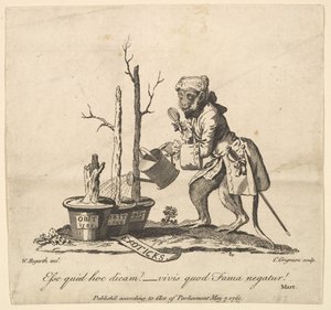 Halestykke til kataloget over billeder udstillet i Spring Garden, 7. maj 1761. af Charles Grignion