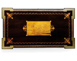 Napoleon III bord, designet af Jean Brandely, intarsia af E. Varlot, Paris, ca. 1850-75 (ormolu, forgyldt kobber, ibenholt og platan) af Charles Guillaume Diehl