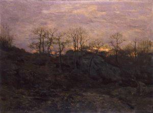 Udkanten af skoven, tusmørke af Charles H. Davis