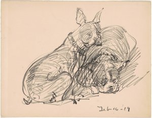 To Hunde af Charles H. Woodbury
