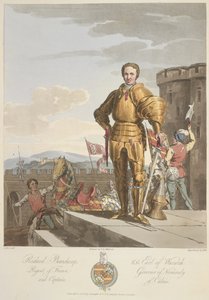 Richard Beauchamp (1381-1439) Earl of Warwick, Anno 1439, illustration fra 