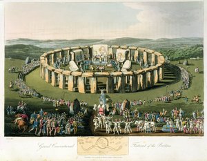 Grand Conventional Festival of the Brits, aquatinted og pub. af Robert Havell (1769-1832) 1815 (akvatint) af Charles Hamilton Smith