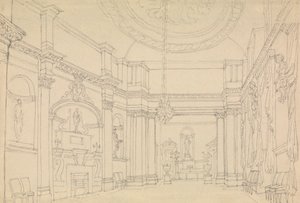 Hall, Easton Neston, Northants af Charles Hamilton Smith