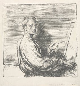 Portræt af kunstneren, nr. 1, 1905. af Charles Haslewood Shannon