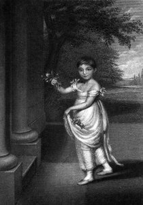 Elizabeth Barrett Moulton-Barrett i en alder af ni, indgraveret af G. Cook, ca. midt C19 af Charles Hayter