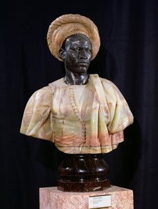 Buste af en sudanesisk mand, 1857 (onyx og bronze)