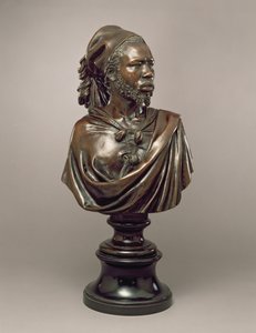Portrætbuste af Said Abdullah fra Mayacen, Kongedømmet Darfur, Sudan, 1848 (bronze)
