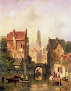 En hollandsk kanalscene, 1866