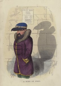 A Bird of Prey (farvet gravering)