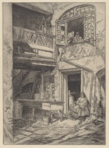 En gammel gårdhave (New Orleans) af Charles Henry White