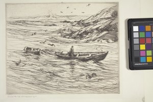 Indkøring (ætsning og tørpunkt) af Charles Herbert Woodbury