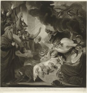 Hercules kvæler de to slanger i sin vugge