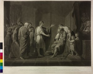 Kongen af Sparta Leonidas II af Charles Howard Hodges