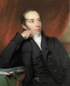 Portræt af Pieter Ernst Hendrik Praetorius, mægler, tegner og maler. Formand for Rijksmuseums bestyrelse 1852-74 af Charles Howard Hodges
