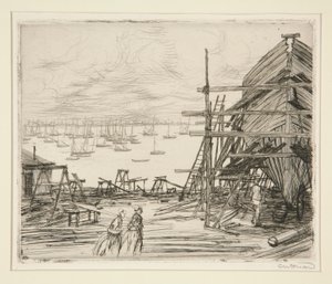 Byggeplads i Cancale af Charles Huard