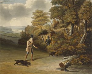 1. oktober 1827 (håndfarvet akvatint) af Charles Hunt