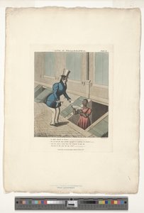 Calling on Mifs Dinah, plade nummer 11 af 20, tilpasset fra Life in Philadelphia Edward W. Clay (1799-1857) af Charles Hunt
