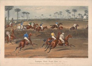 En af et sæt på fire: Leamington Grand Steeple Chase ... 1837. Plade 2. Mr. Christian på Scripton ... af Charles Hunt