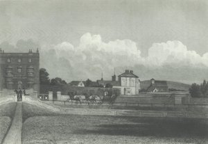 Hove Kirke, Fra Havet, 1835. af Charles J. Smith