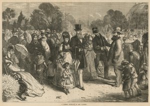 En sommereftermiddag i Kew Gardens, London (gravering) af Charles J. Staniland