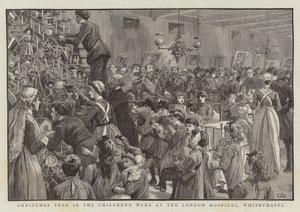 Juletræ på børneafdelingen på London Hospital, Whitechapel af Charles J. Staniland