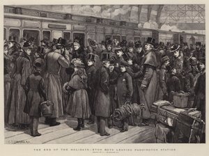 The End of the Holidays, Eton Boys forlader Paddington Station