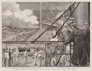 The Gunnery Trials of the Latest Ironclad, HMS Victoria af Charles J. Staniland