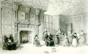 Skolestuen i Campden House, ca. 1840 (gravering) af Charles James Richardson