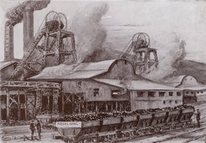 En walisisk kulmine (litho)