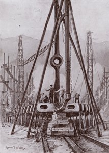 Fremstilling af dobbeltbunden af et skib (litho)