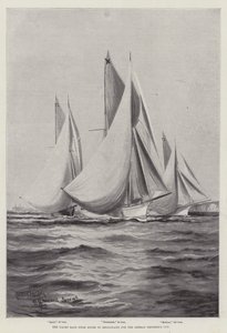 Yacht Race fra Dover til Helgoland for den tyske kejserpokal af Charles John de Lacy