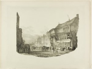 Bridge Street, Chester, fra Litografiske indtryk af skitser fra naturen