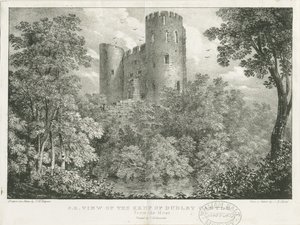 Dudley Castle - The Keep: gravering, nd [c 1825] (tryk)