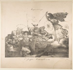 Kropsmåltider. Mindeværdig æra af 1821, 1821. af Charles Joseph Hullmandel