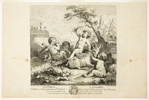 Efterår, tallerken tre fra De fire årstider af Charles Joseph Natoire