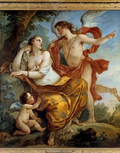 Calypso lyt til rådene fra Love Painting af Charles Joseph Natoire (Charles-Joseph Natoire
