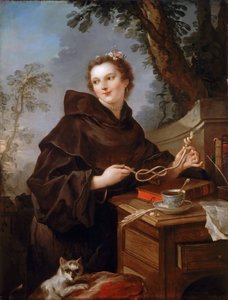 Louise Anne de Bourbon 1695-1758, grevinde af Charolais af Charles Joseph Natoire