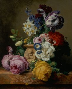 Stilleben af blomster af Charles Joseph Node