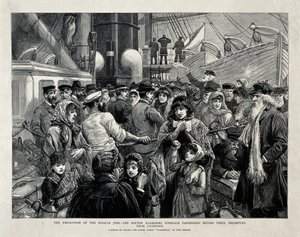 De russiske jøder undersøgt af en læge før emigrationen fra Liverpool, 1891 af Charles Joseph Staniland
