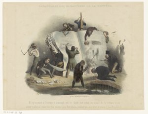 censurere op hån Omskrivning af La Bruyères karakterer (titel på objekt) af Charles Joseph Traviès